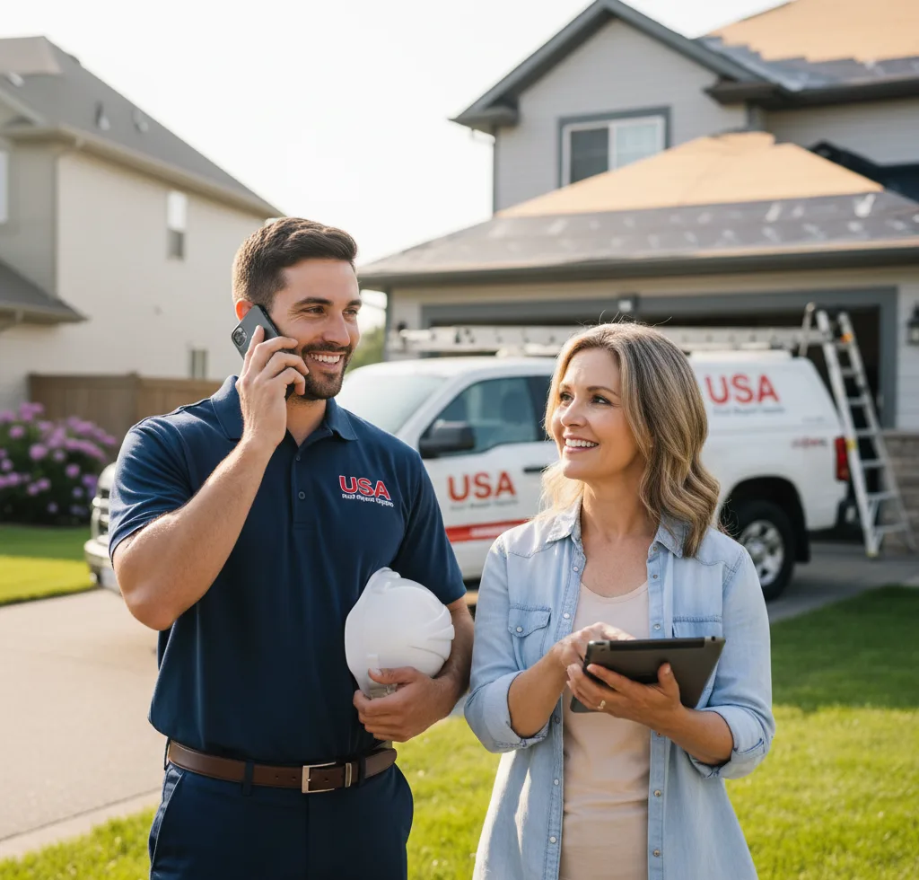 USA Roof Repair Experts customer support in North Vernon